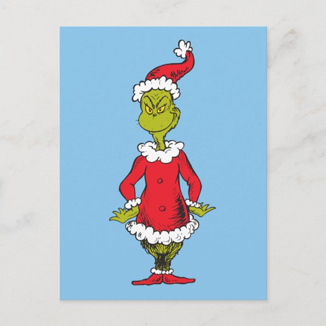 Cartes Pour Fêtes Annuelles Grinch classique | Père Noël (Devant)
