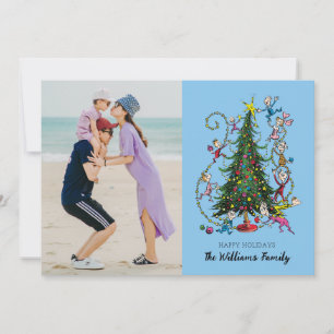 Cartes Pour Fêtes Annuelles Grinch Classique Photo de vacances de Noël d'arb