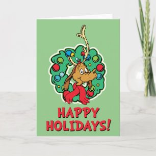 Cartes Pour Fêtes Annuelles Grinch Couronne de Noël de Max
