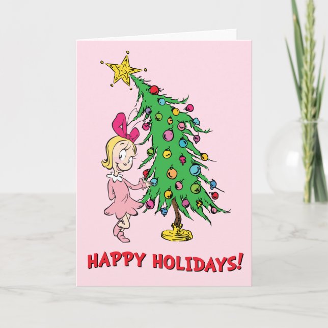 Cartes Pour Fêtes Annuelles Grinch | J'ai été Cindy-Lou Qui Bon (Devant)