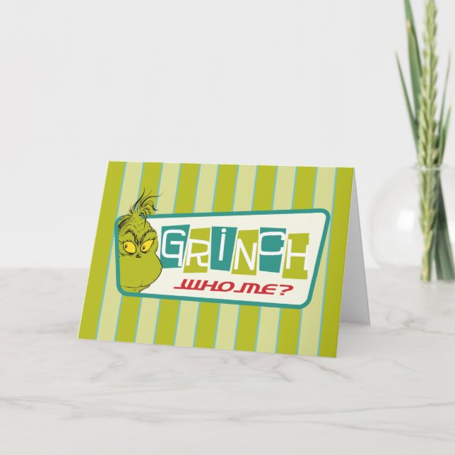 Cartes Pour Fêtes Annuelles Grinch - Moi ? (Devant)