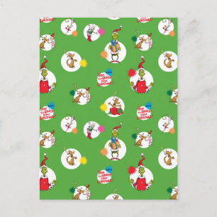 Cartes Pour Fêtes Annuelles Grinch Motif de points de Noël