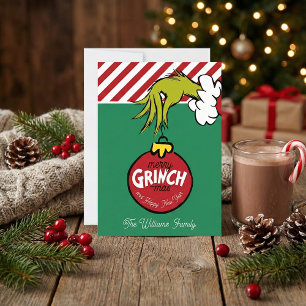 Cartes Pour Fêtes Annuelles Grinch Ornement Personnalisé