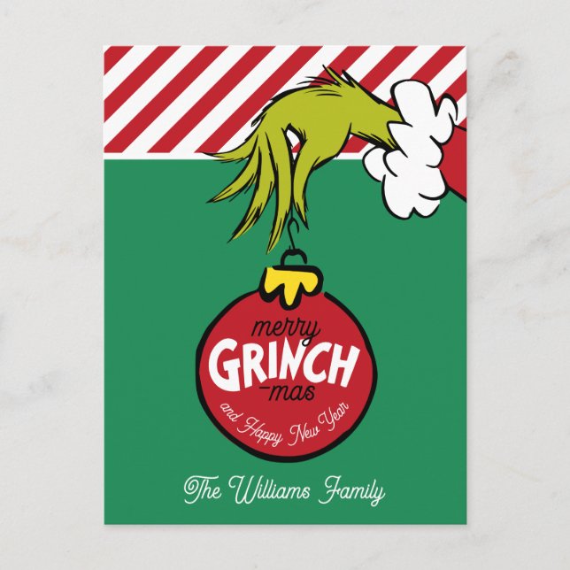 Cartes Pour Fêtes Annuelles Grinch | Personalized Ornament (Devant)