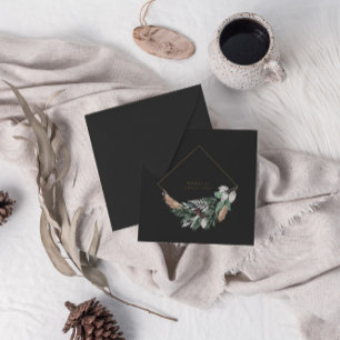 Cartes Pour Fêtes Annuelles Gris de Noël de la Marine moderne Guirlande géomét