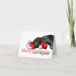 Cartes Pour Fêtes Annuelles Grizzly brillant Fils et copain Joyeux Noël