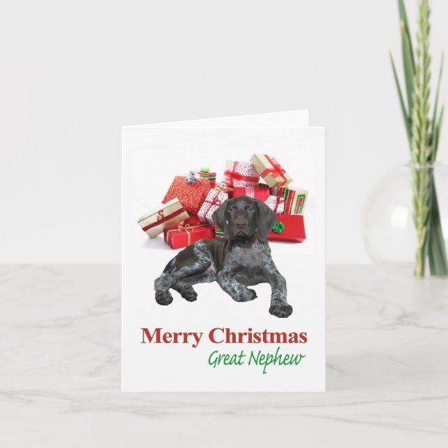 Cartes Pour Fêtes Annuelles Grizzly brillant Grand neveu Joyeux Noël (Devant)