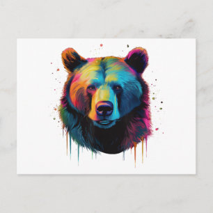 Cartes Pour Fêtes Annuelles Grizzly Oear Amateurs Pop Art Big Grizzly Ours