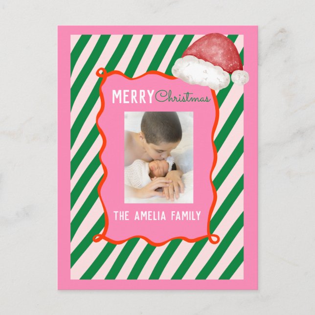 Cartes Pour Fêtes Annuelles Groovy Christmas Santa Doodle Photo  (Devant)