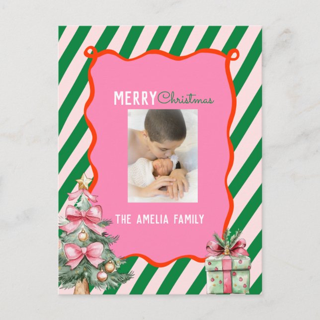 Cartes Pour Fêtes Annuelles Groovy Christmas Tree Doodle Photo  (Devant)