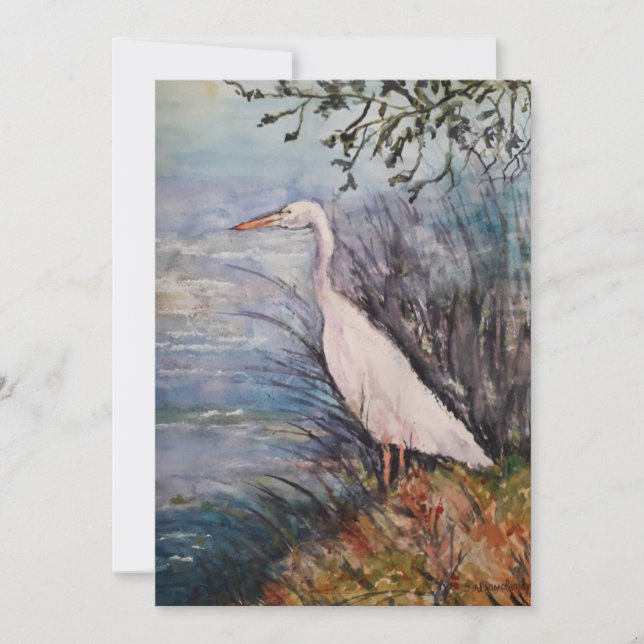Cartes Pour Fêtes Annuelles Gros aigrettes (Devant)