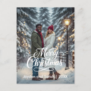 Cartes Pour Fêtes Annuelles Gros Joyeux Couples de Noël
