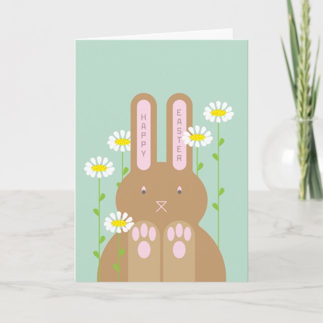 Cartes Pour Fêtes Annuelles Gros Lapin (Devant)