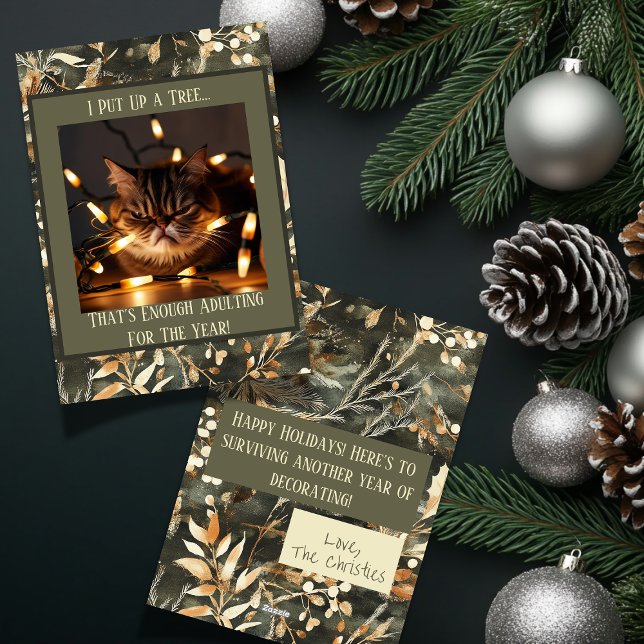 Cartes Pour Fêtes Annuelles Gros Noël pour les Amoureux de les chats (Créateur téléchargé)