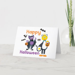Cartes Pour Fêtes Annuelles Gros Oiseau et le Comte   Joyeux Halloween