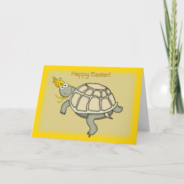 Cartes Pour Fêtes Annuelles Grotte de Pâques de tortues ! (Devant)