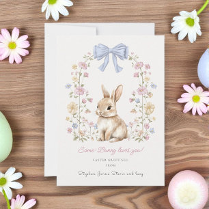 Cartes Pour Fêtes Annuelles Grotte de Whimsical Floral Salutation de Pâques