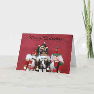 Cartes Pour Fêtes Annuelles Groupe de crackers sur Noël rouge