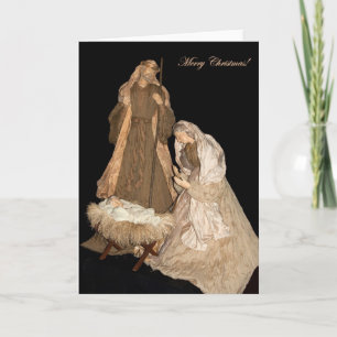 Cartes Pour Fêtes Annuelles Groupe, Jésus, Mary et Joseph saints de nativité