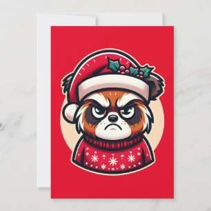Cartes Pour Fêtes Annuelles Grumpy Christmas Chat - Ambiance festive amusante
