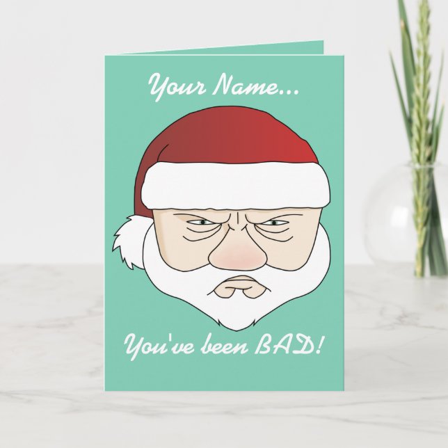 Cartes Pour Fêtes Annuelles Grumpy Père Noël (Devant)