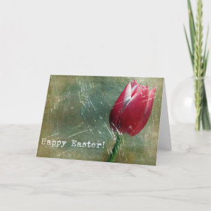 Cartes Pour Fêtes Annuelles Grunge de Tulipe de Pâques