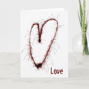 Cartes Pour Fêtes Annuelles Grunge Love Heart Card