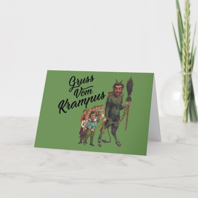 CARTES POUR FÊTES ANNUELLES GRUSS VOM KRAMPUS (Devant)