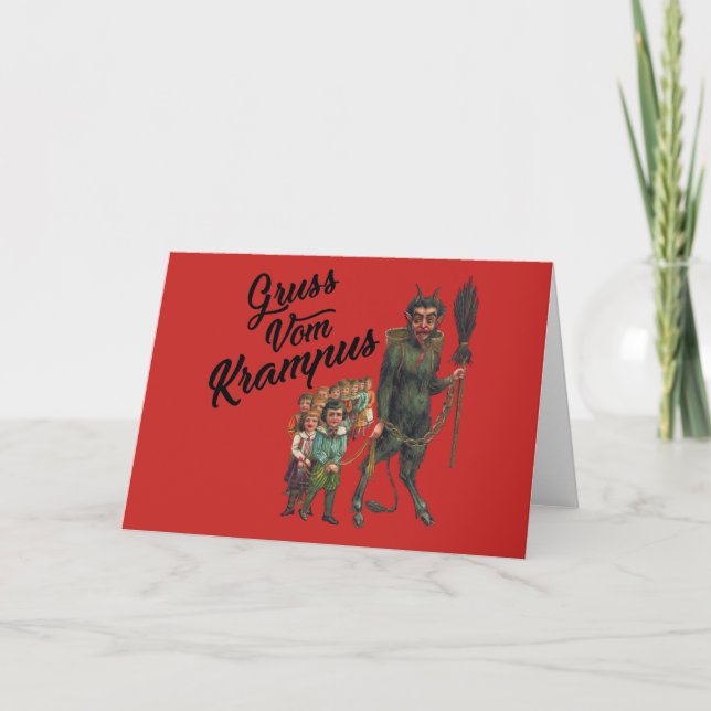 CARTES POUR FÊTES ANNUELLES GRUSS VOM KRAMPUS (Devant)