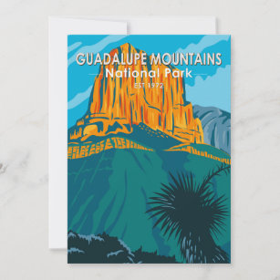 Cartes Pour Fêtes Annuelles Guadalupe Mountain National Park Texas Vintage