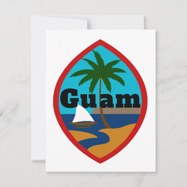 Cartes Pour Fêtes Annuelles Guam Seal Open Book Card (Devant)