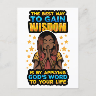 Cartes Pour Fêtes Annuelles Guerrier de prière de femme noire priant à Dieu