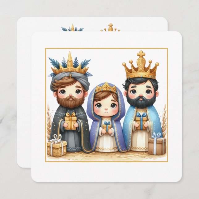 Cartes Pour Fêtes Annuelles Guided by a Star (Devant / Derrière)