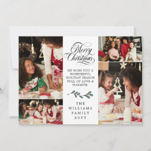 Cartes Pour Fêtes Annuelles Guimauve de Noël Collage Photo Joyeux Noël