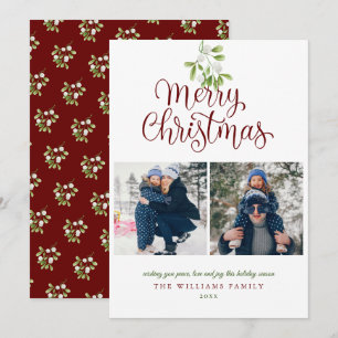 Cartes Pour Fêtes Annuelles Guimauve Élégant de Noël 2 Photos