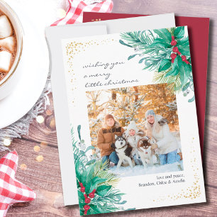 Cartes Pour Fêtes Annuelles Guimauve Gui Rouge Écriture Décontractée Noël Phot