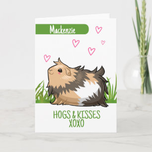 Cartes Pour Fêtes Annuelles Guinéen Porcs et Baisers Valentins personnalisés