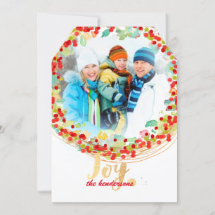 Cartes Pour Fêtes Annuelles Guirlande/carte de fin de année de houx de