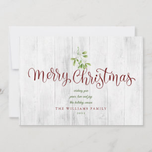 Cartes Pour Fêtes Annuelles Guirlande de bois rustique Joyeux Noël Photo Fêt