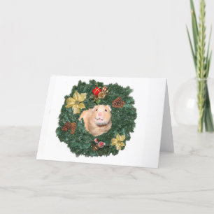 Cartes Pour Fêtes Annuelles Guirlande de hamster et de Noël