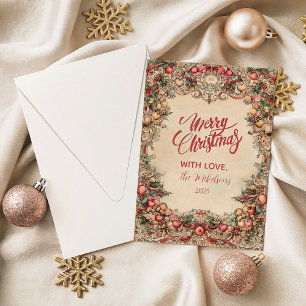 Cartes Pour Fêtes Annuelles Guirlande de Noël Vintage Noël