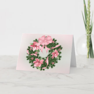 Cartes Pour Fêtes Annuelles Guirlande rose de Poinsetta