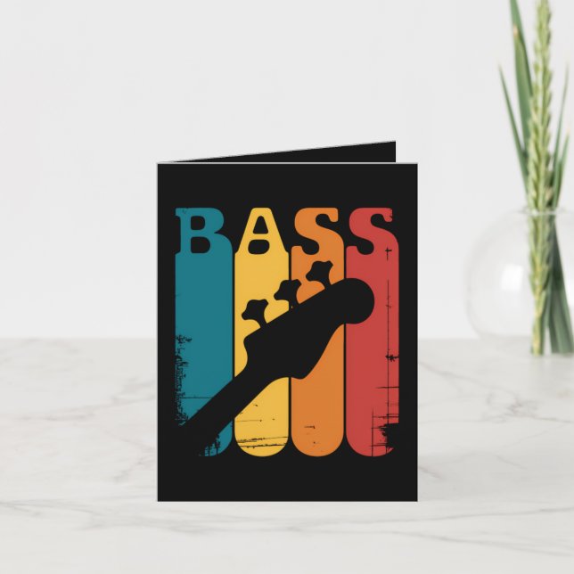 Cartes Pour Fêtes Annuelles Guitare basse (Devant)