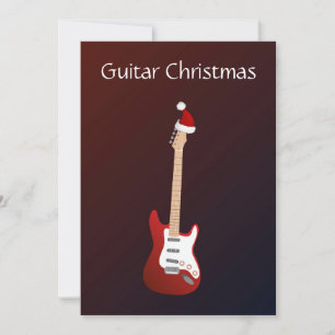 Cartes Pour Fêtes Annuelles Guitare électrique de Noël à la mode