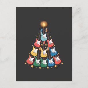 Cartes Pour Fêtes Annuelles Guitare Instruments de musique électrique Arbre de