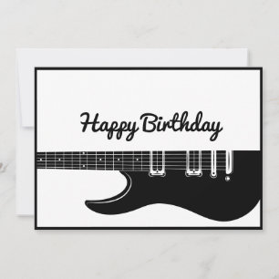 Cartes Pour Fêtes Annuelles Guitare Joyeux Anniversaire