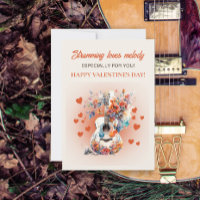 Guitare romantique aime la mélodie Saint-Valentin