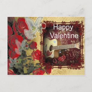 Cartes Pour Fêtes Annuelles Guitare vintage : Jour de la Saint-Valentin pour l