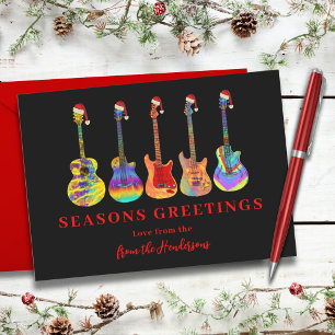 Cartes Pour Fêtes Annuelles Guitares de Noël personnalisées Meilleurs Vœux de 