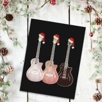 Guitares électriques de Noël vintage festif rétro